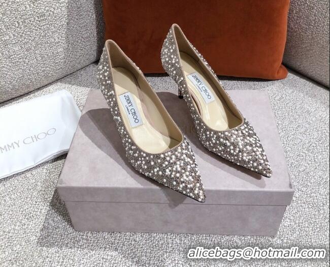 Cheap Price Jimmy Choo Pearl Crystal Pumps 8.5cm 041007