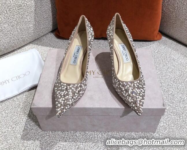 Cheap Price Jimmy Choo Pearl Crystal Pumps 8.5cm 041007