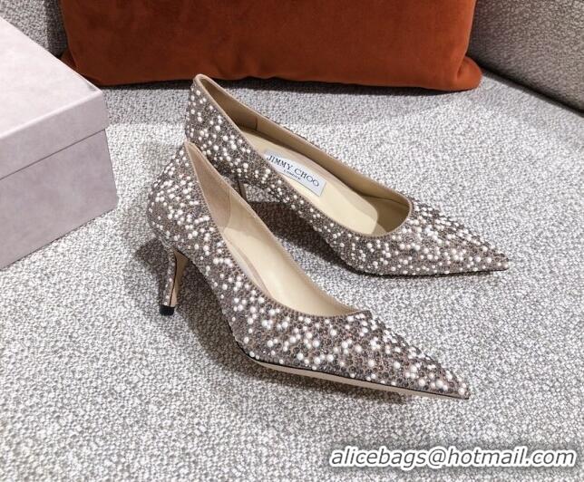 Cheap Price Jimmy Choo Pearl Crystal Pumps 8.5cm 041007