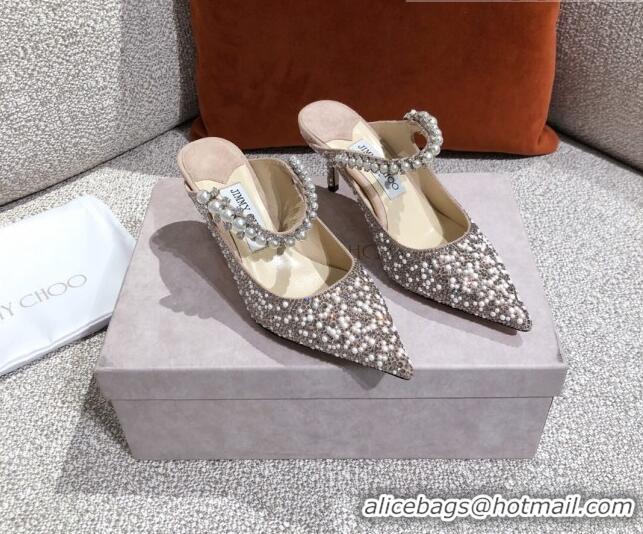 Pretty Style Jimmy Choo Pearl Crystal Pumps 6.5cm 041008