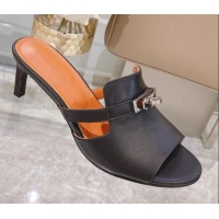 Best Product Hermes Candy Calfskin Kelly Buckle Sandals 042933 Black