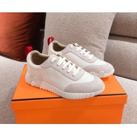 Best Price Hermes Bouncing Canvas Sneakers 051088 White 2021