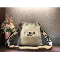 Super Quality FENDI PACK SMALL POUCH Braided straw small-bag F1529 Beige