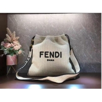 Promotional FENDI PACK SMALL POUCH Braided straw Large-bag F1529 Beige