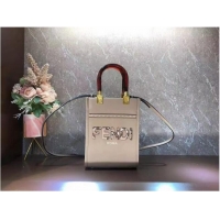 Super Quality FENDI SUNSHINE SHOPPER leather mini-bag F1620 Grey