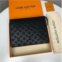 Grade Cheapest Louis Vuitton Monogram Eclipse POCHETTE VOYAGE MM M61692 Black