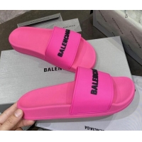 Best Luxury Balenciaga Flat Slide Sandals 031014 Pink 2021