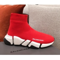 Cheap Price Balenciaga Speed Knit Sock Boot Sneaker 051009 Red 2021