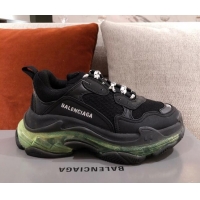 Best Luxury Balenciaga Triple S Sneakers 051023 Black/Green2021