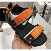 Lowest Price Louis Vuitton Arcade Flat Strap Sandal 031111 Orange 2021