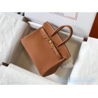 Promotional Hermes Birkin Bag 25cm in Epsom Leather Calfskin H025 Brown/Gold (Half Handmade)