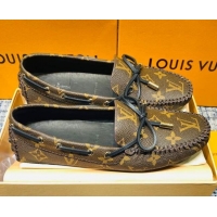 Best Price Louis Vuitton Gloria Monogram Canvas Flat Loafer 032908 Brown 2021