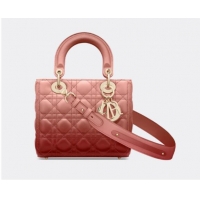 Top Quality LADY DIOR MY ABCDIOR BAG Strawberry Pink Gradient Cannage Lambskin M0538OS