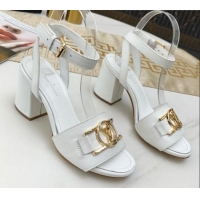 Super Quality Louis Vuitton Lock It LV Circle Sandals 040113 White