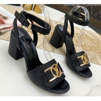 Perfect Louis Vuitton Lock It LV Circle Sandals 040113 Black