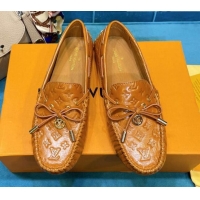 Unique Grade Louis Vuitton Gloria Monogram Leather Flat Loafer 040838 Brown 2021