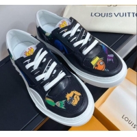 Best Price Louis Vuitton LV Ollie Print Sneakers 1A8QBR Black 2021