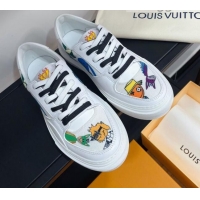 Stylish Louis Vuitton LV Ollie Print Sneakers 1A8QBR White 2021