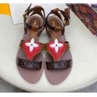 Discount Louis Vuitton Faro Flat LV Circle Thong Sandals 050668 Brown 2021