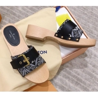 Hot Style Louis Vuitton Cottage Since 1854 Wood Sandals 050741 Grey 2021