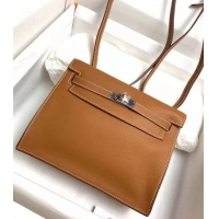 Top Grade Hermes Kelly Danse Bag in Swift Leather 630133 Khaki (Half Handmade) 