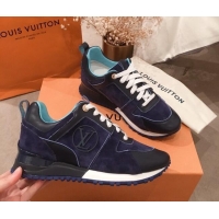 Unique Style Louis Vuitton Run Away Sneakers Navy Blue 051068