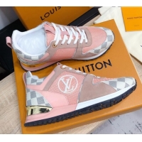 Shop Louis Vuitton Run Away Calfskin Sneakers 0602903 Pink/White 2021