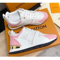 Good Quality Louis Vuitton Run Away Calfskin Sneakers Pink Monogram/White 604904