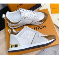 Good Product Louis Vuitton Run Away Calfskin Sneakers Brown Monogram/White 604905