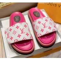 Top Quality Louis Vuitton Pool Pillow Comfort Monogram Nylon Slide Sandals 061261 Pink 2021