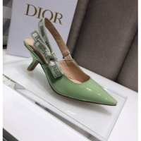 Best Price Dior J'Adior Slingback Pumps 6.5cm in Green Patent Calfskin 042742