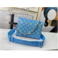 Top Quality Louis Vuitton COUSSIN PM M58628 light blue&yellow