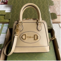 New Design Gucci Horsebit 1955 mini top handle bag 640716 Beige