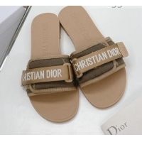 Best Luxury Dior Dio(r)evolution Flat Slide Sandals 050621 Beige