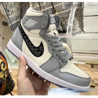 Promotional Nike x Dior Air Jordan High-Top Sneakers CD2268 Grey/White 2020 (For Women and Men)