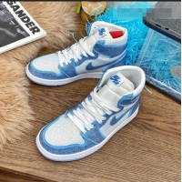 New Style Nike Air Jordan Crystal Allover High-top Sneakers CD2164 Light Blue 2020(For Women and Men)