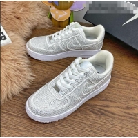 Top Design Nike Air Jordan AJ1 Crystal Allover Low-top Sneakers CD0750 White 2021