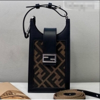 Unique Grade Fendi FF Phone Holder Mini Bag FD0336 Brown 2021