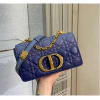 Best Price SMALL DIOR CARO BAG Indigo Blue Gradient Cannage Lambskin M9241