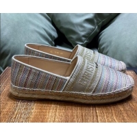 Low Price Dior Granville Espadrilles in Multicolor Metallic Thread Embroidered Cotton 061139