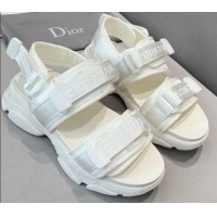 Most Popular Dior D-Wander Flat Strap Sandals 061152 White