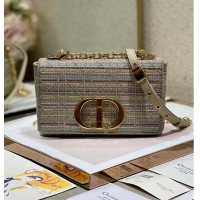 Buy Discount SMALL DIOR CARO BAG Multicolor Striped Embroidery M9241