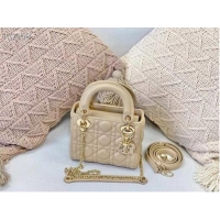 Discount MINI LADY DIOR BAG Cannage Lambskin M0505OC Beige