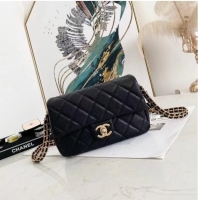 Low Cost Chanel Flap Shoulder Bag Original leather AS2528 black