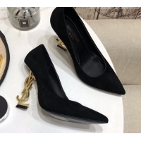 Top Quality Saint Laurent Cassandra Suede Pumps 11cm 61236 Black 2021