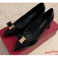 Low Cost Salvatore Ferragamo Alice Vara Bow Patent Leather Pumps 5.5cm 051206 Black 2021