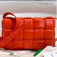 Discount Bottega Veneta Padded Cassette Medium Crossbody Messenger Bag BV2127 Bright Red/Silver 2021