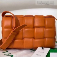 Good Product Bottega Veneta Padded Cassette Medium Crossbody Messenger Bag BV2127 Orange 2021