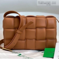 Cheapest Bottega Veneta Padded Cassette Medium Crossbody Messenger Bag BV2127 Caramel Brown 2021