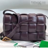 Good Product Bottega Veneta Padded Cassette Medium Crossbody Messenger Bag BV2127 Grape Purple 2021